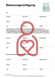 Betreuungsverfügung zum Ausdrucken kostenlos, Seite 1 von 3