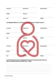 Betreuungsverfügung zum Ausdrucken kostenlos, Seite 2 von 3