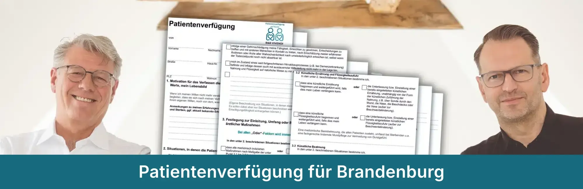Patientenverfügung für Brandenburg zum Ausdrucken, Vordruck von R&R Vivendi