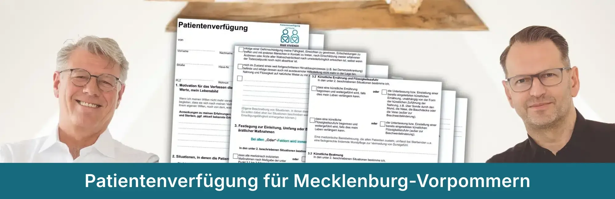 Patientenverfügung für Mecklenburg-Vorpommern zum Ausdrucken, Vordruck von R&R Vivendi