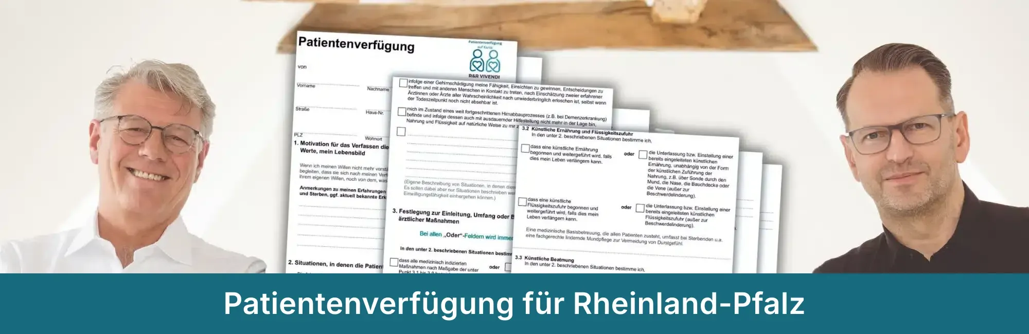 Patientenverfügung für Rheinland-Pfalz zum Ausdrucken, Vordruck von R&R Vivendi