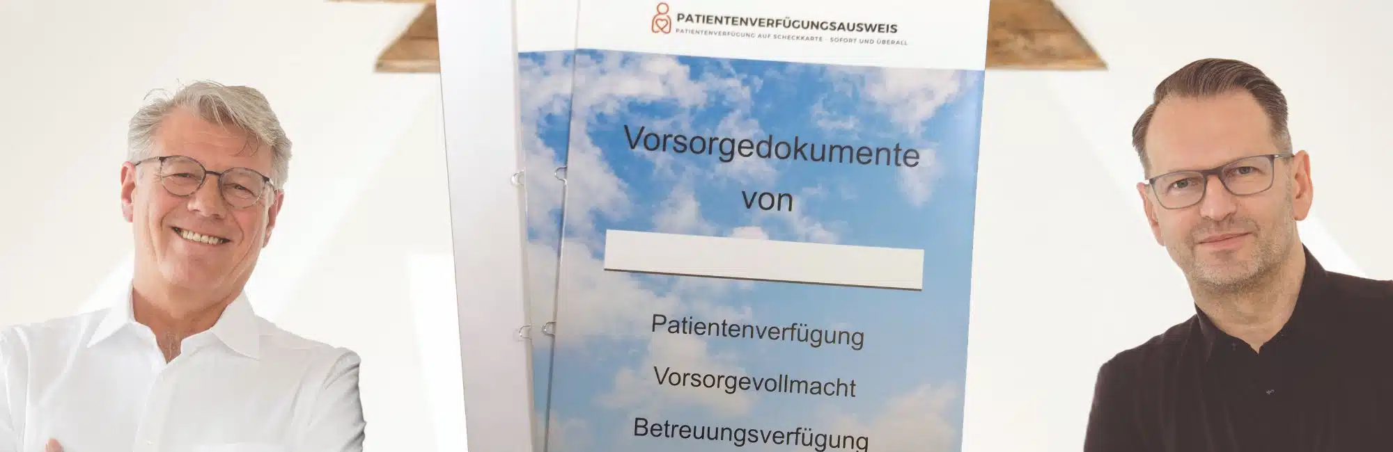 Vorsorgemappe mit Patientenverfügung, Vorsorgevollmacht und Betreuungsverfügung