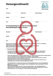 Vorsorgevollmacht zum Ausdrucken kostenlos, Seite 1 von 3