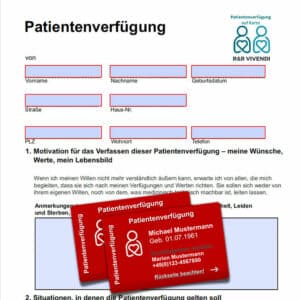 Patientenverfügung PDF Formular Vorschaubild